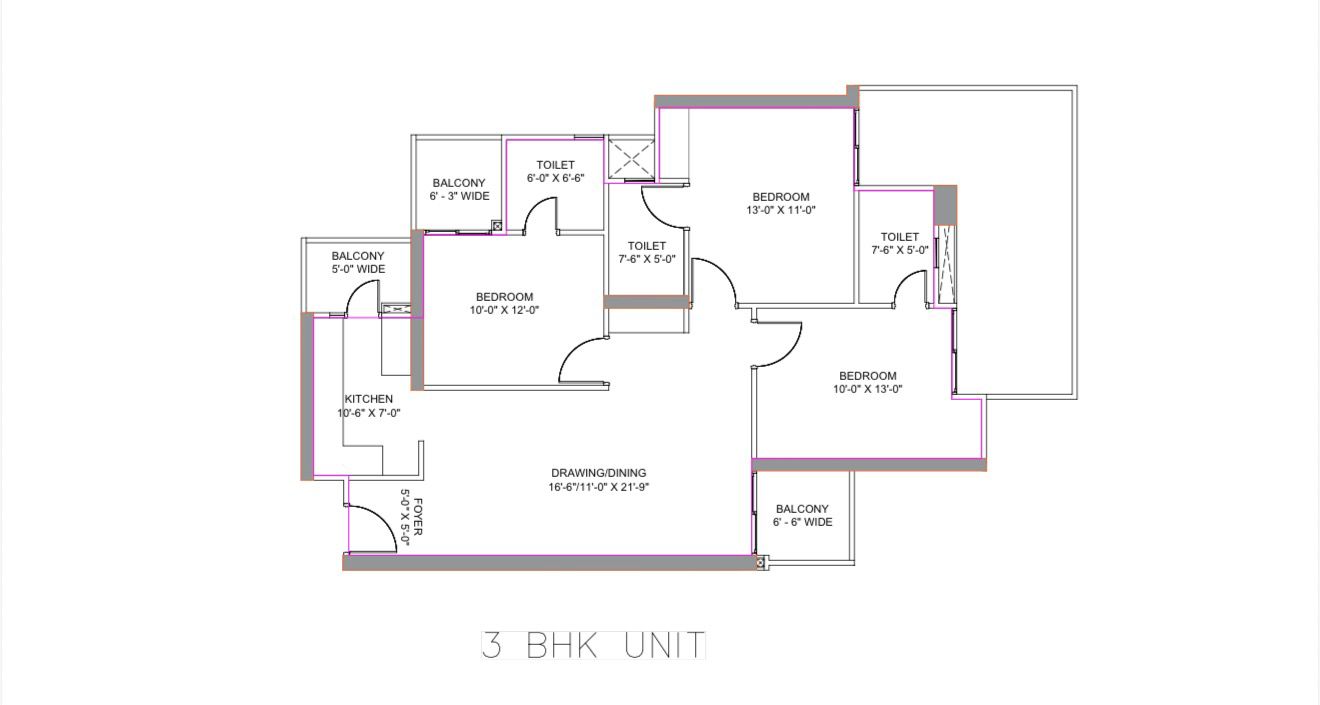 3 BHK Plan